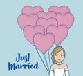 Just married design Royalty Free Stock Photo