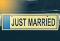 Just married euro license plate 2 Royalty Free Stock Photo