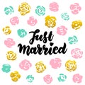 Just Married Handwritten Postcard