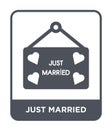 just married icon in trendy design style. just married icon isolated on white background. just married vector icon simple and