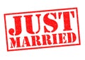 JUST MARRIED Royalty Free Stock Photo