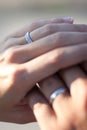 Just married rings Royalty Free Stock Photo