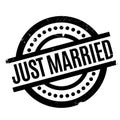 Just Married rubber stamp Royalty Free Stock Photo