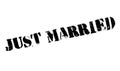 Just Married rubber stamp Royalty Free Stock Photo