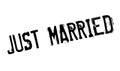 Just Married rubber stamp Royalty Free Stock Photo