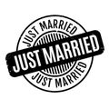 Just Married rubber stamp Royalty Free Stock Photo
