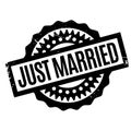 Just Married rubber stamp Royalty Free Stock Photo