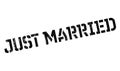 Just Married rubber stamp