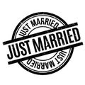 Just Married rubber stamp