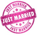 Just married stamp