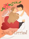 Just married wedding invitation card design Royalty Free Stock Photo