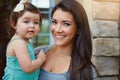 Just me and my cutie. Portrait of a mother bonding with her adorable little daughter outside. Royalty Free Stock Photo