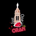 Just one kiss from oran, Santa Cruz Artistic illustration background.