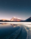 Vermilion Lakes, Travel Alberta, Banff National Park, Canadian Rockies, Town, Rocky Mountains, Canada, Winter Royalty Free Stock Photo