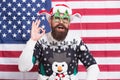 Just perfect. Christmas traditions and observances changed greatly over time. American bearded hipster guy joined
