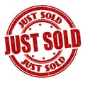 Just sold grunge rubber stamp Royalty Free Stock Photo
