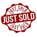 Just sold grunge rubber stamp Royalty Free Stock Photo