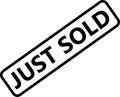 Just Sold icon. Banner label just sold sign. Just Sold logo. flat style