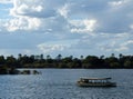 Sunset on the Zambezi, Victoria Falls Royalty Free Stock Photo