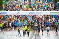 Just before the start in the ASICS Stockholm Marathon 2014