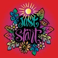 Just start motivation phrase handwritten