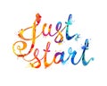 Just start. Vector calligraphic letters