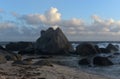 Just After Sunrise Seascape in North Aruba Royalty Free Stock Photo