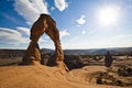 Delicate Arch in Arches National Park, Moab Utah Royalty Free Stock Photo