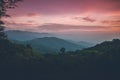Just after sunset between the mountains Royalty Free Stock Photo