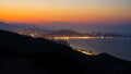 Just after sunset over Zakynthos town, Greece