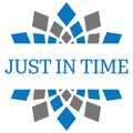 Just In Time Blue Grey Circular Royalty Free Stock Photo