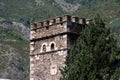 Juste Castle at Benasque Village in Pyrenees Royalty Free Stock Photo