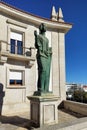 Justice, allegoric statue at the District Courthouse, Castelo Branco, Portugal