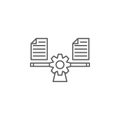 Justice balancing outline icon. Elements of Law illustration line icon. Signs, symbols and vectors can be used for web, logo,