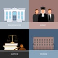 Justice banners set Royalty Free Stock Photo