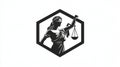 Lady Justice Symbol with Scales and Blindfold, Law and Justice Logo Royalty Free Stock Photo