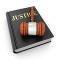 Justice book and gavel Royalty Free Stock Photo
