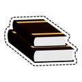 Justice books isolated icon