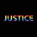 Justice colorful text word vector image Royalty Free Stock Photo