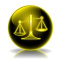 Justice glossy icon