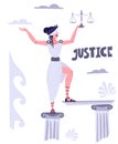 Justice Goddess Themis. Symbol of law and justice