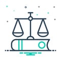 Mix icon for Justice, book and fairly Royalty Free Stock Photo