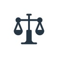 justice icon vector from ethics concept. Thin line illustration of justice editable stroke. justice linear sign for use on web and Royalty Free Stock Photo