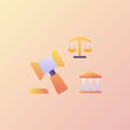 Justice icons collection with smooth style coloring Royalty Free Stock Photo