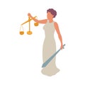 Justice Isometric Icon