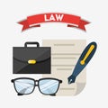 Justice and law design Royalty Free Stock Photo