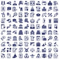 justice and Law Isolated Vector Icons set every single icon can easily modify or edit