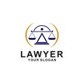 justice law logo design template. attorney logo with pillar and star shape illustration