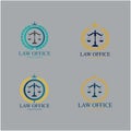 justice law Logo Template vector illsutration design Royalty Free Stock Photo