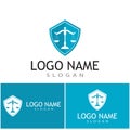 justice law Logo Template vector illsutration design Royalty Free Stock Photo